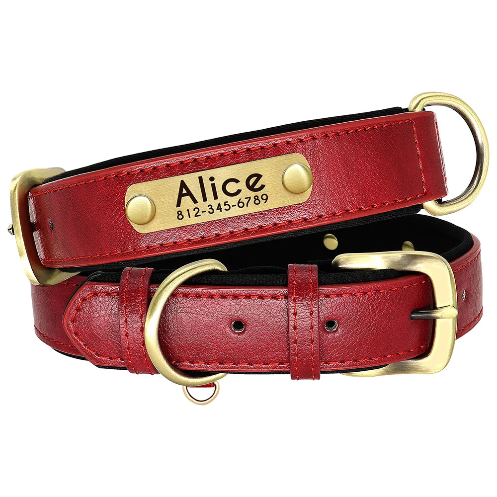 HeritagePaw™ Personalised Leather Collar &amp; Lead Set
