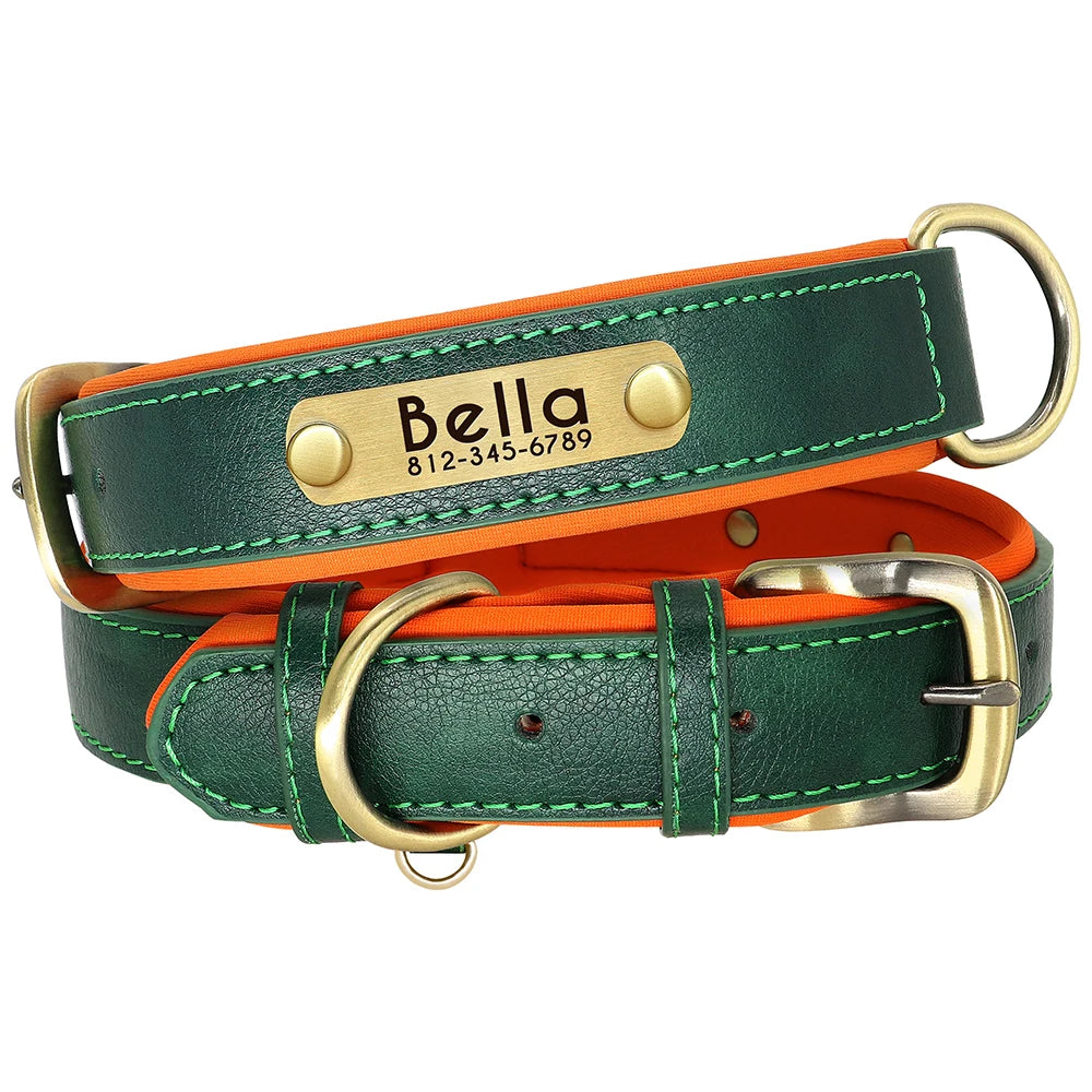 HeritagePaw™ Personalised Leather Collar &amp; Lead Set