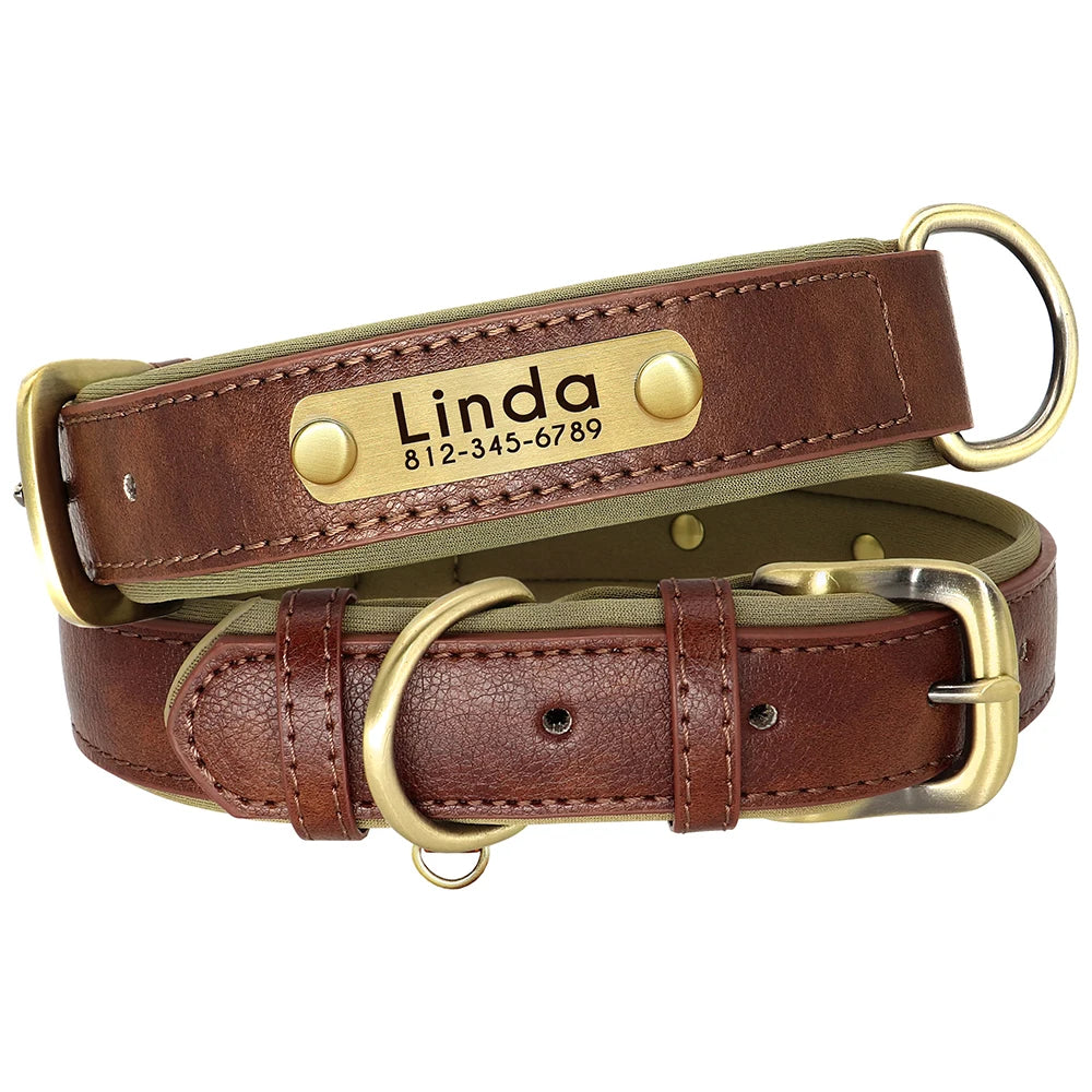 HeritagePaw™ Personalised Leather Collar &amp; Lead Set