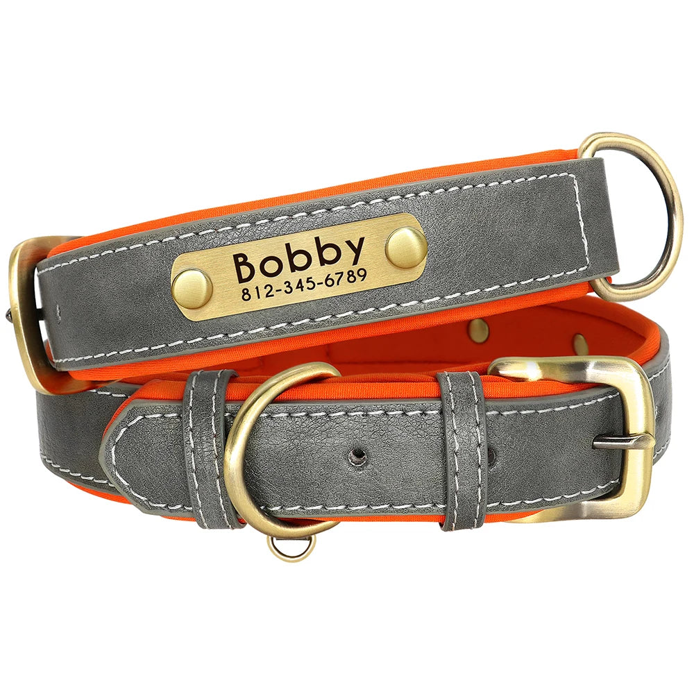 HeritagePaw™ Personalised Leather Collar &amp; Lead Set