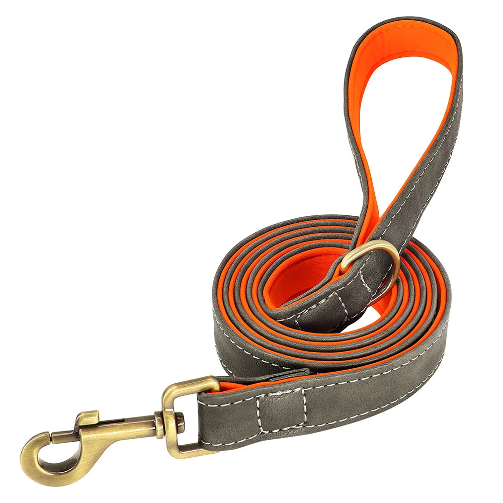 HeritagePaw™ Personalised Leather Collar &amp; Lead Set